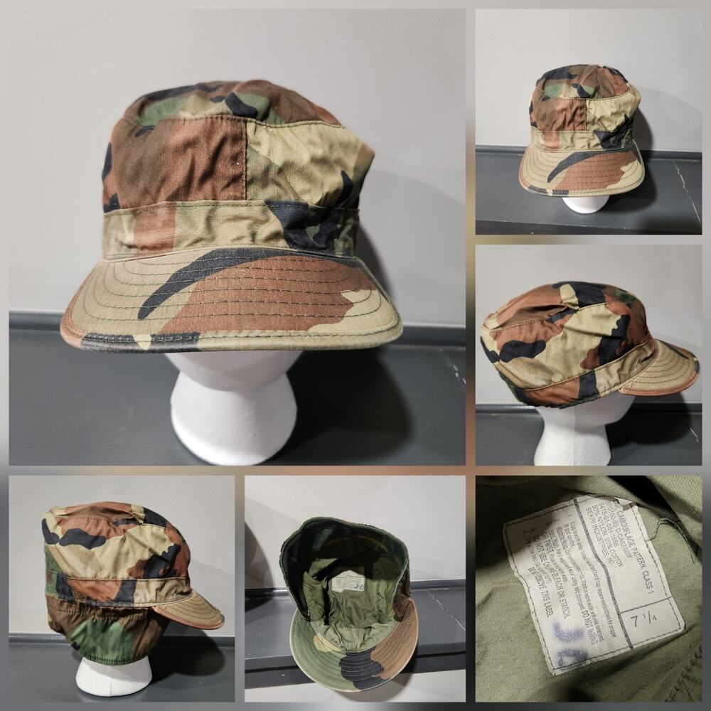 US Military Cap Camouflage Pattern Class 1 Size 7 1/4‎ Sekri Industries Hat